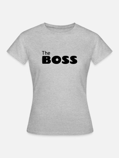 der Chef - Frauen T-Shirt - Grau meliert
