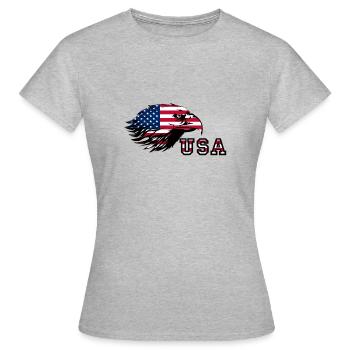 American Eagle - Women's T-Shirt - heather grey - Front - AI Model Female 172 dark (172cm)