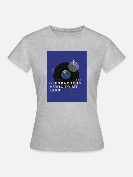 Geography - Frauen T-Shirt - Grau meliert