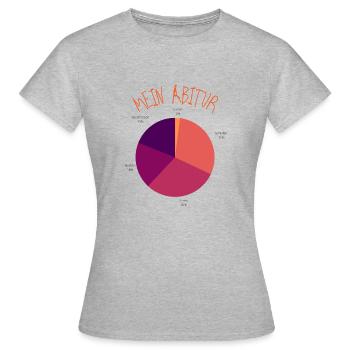Mein Abitur - Frauen T-Shirt - Grau meliert - Vorne - AI Model Female 172 dark (172cm)