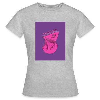 thinking - Frauen T-Shirt - Grau meliert - Vorne - AI Model Female 172 dark (172cm)
