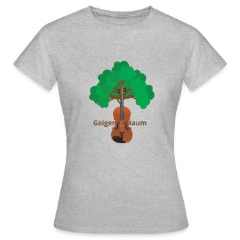 Arbre à violon - T-shirt Femme - gris chiné - Devant - AI Model Female 172 dark (172cm)