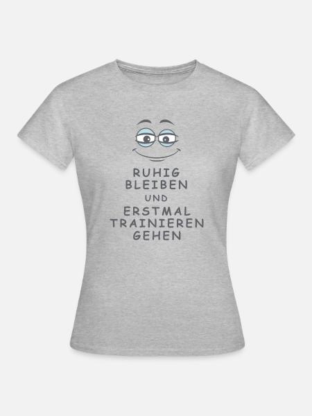 Trainieren gehen - Frauen T-Shirt - Grau meliert