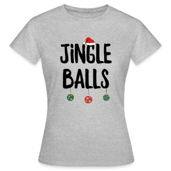 Boules de jingle - T-shirt Femme - gris chiné - Devant - AI Model Female 172 dark (172cm)