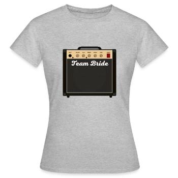 Team Bride Junggesellinnenabschied Rock Metal - Frauen T-Shirt - Grau meliert - Vorne - AI Model Female 172 dark (172cm)