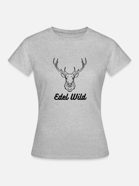 Edel Wild - Frauen T-Shirt - Grau meliert