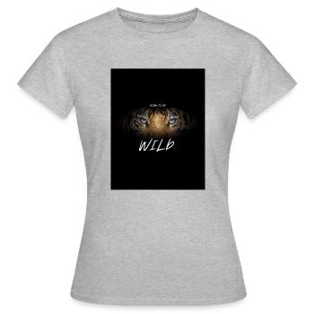 NÉ POUR ÊTRE - T-shirt Femme - gris chiné - Devant - AI Model Female 172 dark (172cm)