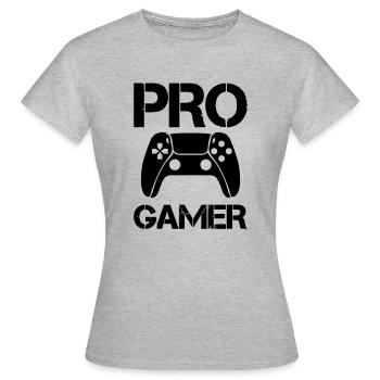 pro gamer - Frauen T-Shirt - Grau meliert - Vorne - AI Model Female 172 dark (172cm)
