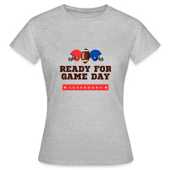 American Football - Women's T-Shirt - heather grey - Front - AI Model Female 172 dark (172cm)