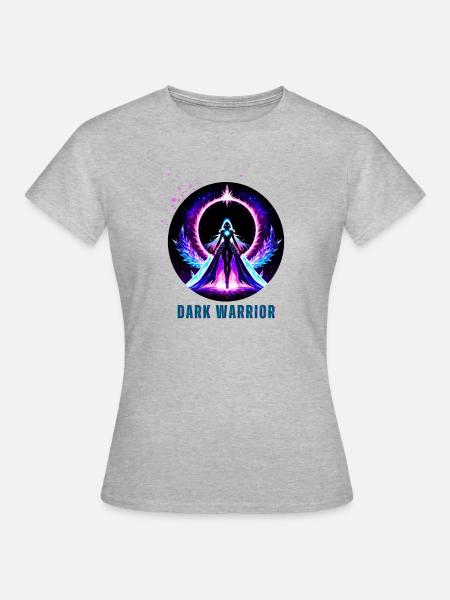 Dunkler Krieger - Frauen T-Shirt - Grau meliert