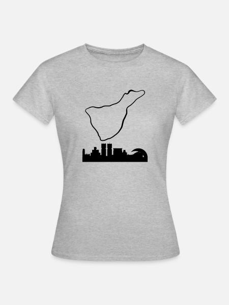 Teneriffa - Frauen T-Shirt - Grau meliert