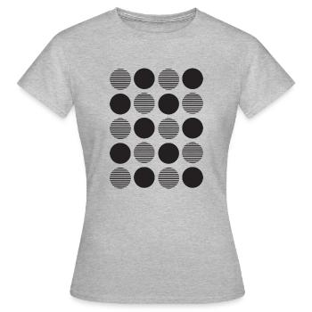 Polka Dots Design - Frauen T-Shirt - Grau meliert - Vorne - AI Model Female 172 dark (172cm)