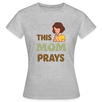Betende Mutter - Frauen T-Shirt - Grau meliert - Vorne - AI Model Female 172 dark (172cm)