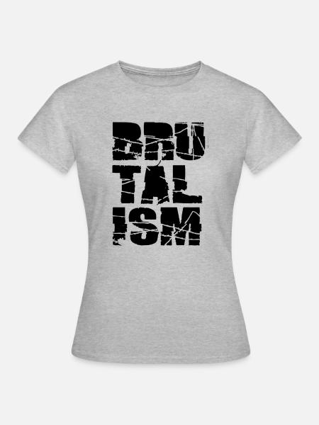 Brutalismus - Frauen T-Shirt - Grau meliert