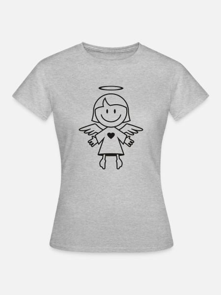 Ein Engel! - Frauen T-Shirt - Grau meliert
