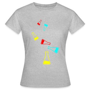 Reagenzglas Icon - Frauen T-Shirt - Grau meliert - Vorne - AI Model Female 172 dark (172cm)