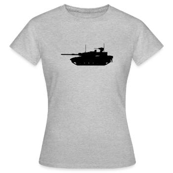 Char militaire - T-shirt Femme - gris chiné - Devant - AI Model Female 172 dark (172cm)