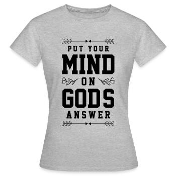 bibel verse - Frauen T-Shirt - Grau meliert - Vorne - AI Model Female 172 dark (172cm)