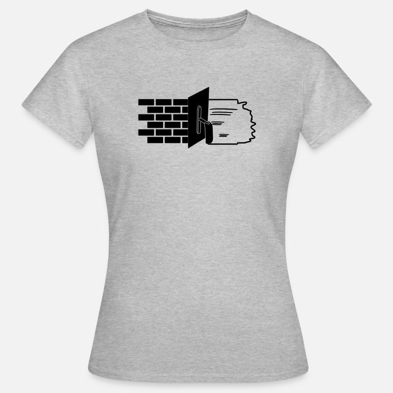 Plasterer logo stones and stucco - Women's T-Shirt - heather grey