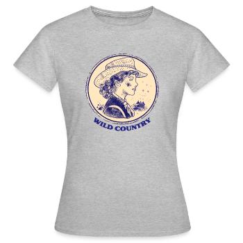 Woman in the Wilderness - Women's T-Shirt - heather grey - Front - AI Model Female 172 dark (172cm)