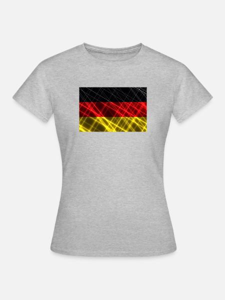 Deutschland - Frauen T-Shirt - Grau meliert