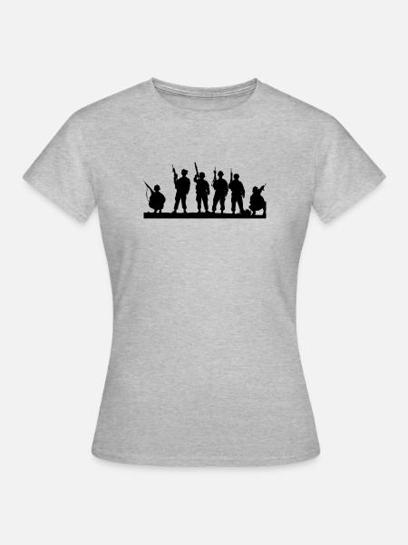 Soldaten - Frauen T-Shirt - Grau meliert