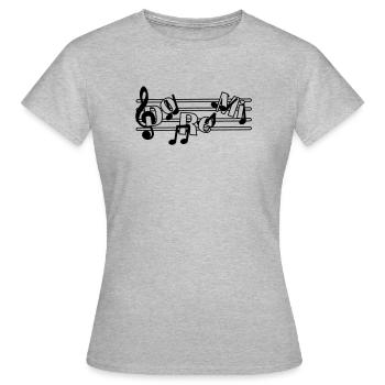 Do re mi - Women's T-Shirt - heather grey - Front - AI Model Female 172 dark (172cm)