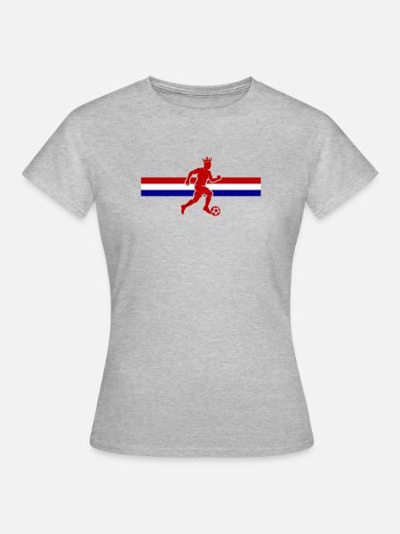 Fussballer Niederlande Fussball Holland - Frauen T-Shirt - Grau meliert