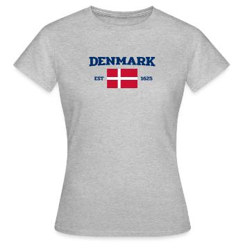 Danemark - Dänemark - Fondé en 1625 - Drapeau - Drapeau - T-shirt Femme - gris chiné - Devant - AI Model Female 172 dark (172cm)