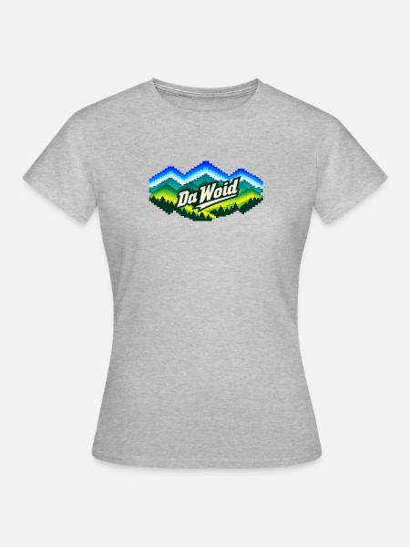 Bayerischer Wald - T-Shirt Pixelwald - Frauen T-Shirt - Grau meliert