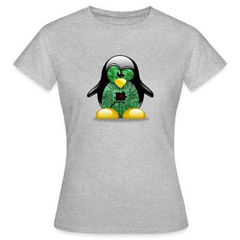 spider-linux - T-shirt Femme - gris chiné - Devant - AI Model Female 172 dark (172cm)