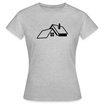 Logo transparent de la maison - T-shirt Femme - gris chiné - Devant - AI Model Female 172 dark (172cm)