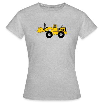 Bulldozer jaune - T-shirt Femme - gris chiné - Devant - AI Model Female 172 dark (172cm)
