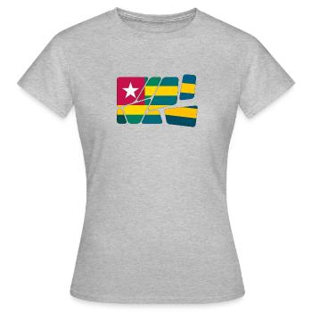 Togo - T-shirt Femme - gris chiné - Devant - AI Model Female 172 dark (172cm)