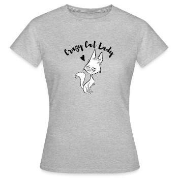 Crazy Cat Lady - Frauen T-Shirt - Grau meliert - Vorne - AI Model Female 172 dark (172cm)
