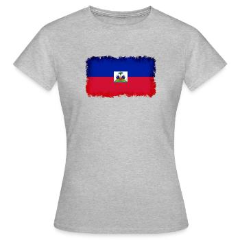 Haïti - T-shirt Femme - gris chiné - Devant - AI Model Female 172 dark (172cm)