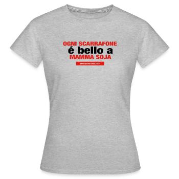 ogni scarrafone e bello a mamma soja - Frauen T-Shirt - Grau meliert - Vorne - AI Model Female 172 dark (172cm)