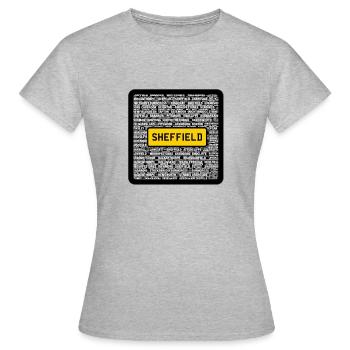 Sheffield - T-shirt Femme - gris chiné - Devant - AI Model Female 172 dark (172cm)