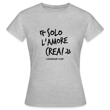 Solo l'amore crea N - Maglietta da donna - grigio melange - Fronte - AI Model Female 172 dark (172cm)