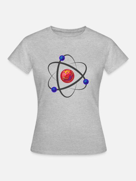 Proton Atom - Frauen T-Shirt - Grau meliert