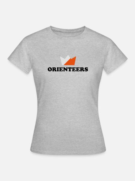 Orientierungsläufer Krone - Frauen T-Shirt - Grau meliert