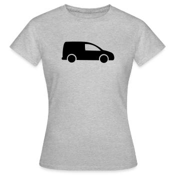 Van Logo Lieferung - Frauen T-Shirt - Grau meliert - Vorne - AI Model Female 172 dark (172cm)