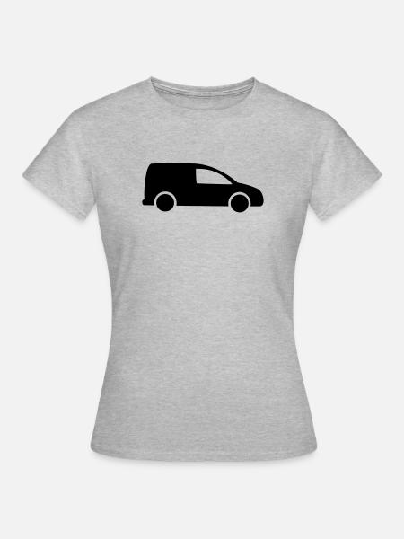 Van Logo Lieferung - Frauen T-Shirt - Grau meliert