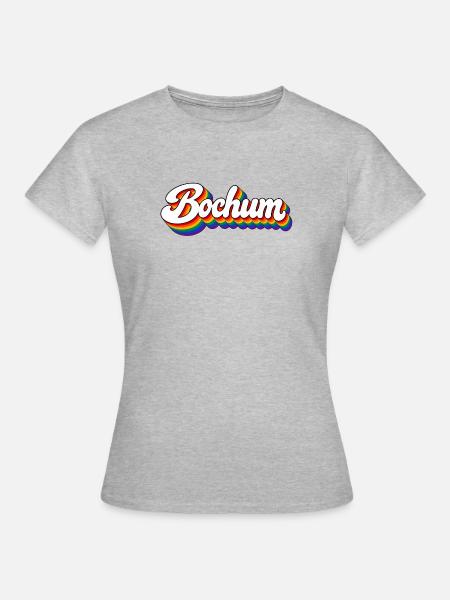 Bochum - Regenbogen - Ruhrpott - Deutschland - Frauen T-Shirt - Grau meliert