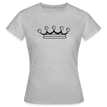 Logo simple crown - Women's T-Shirt - heather grey - Front - AI Model Female 172 dark (172cm)