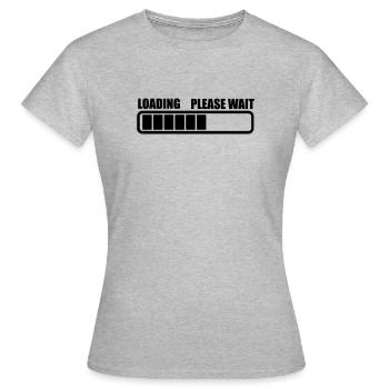 Loading wait a while - Women's T-Shirt - heather grey - Front - AI Model Female 172 dark (172cm)