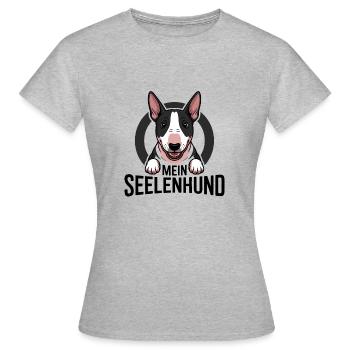 Minibullterrier - mein Seelenhund - Frauen T-Shirt - Grau meliert - Vorne - AI Model Female 172 dark (172cm)