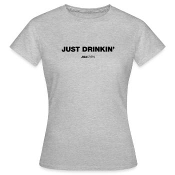 Enterrement de vie de garçon : Juste boire (Enterrement de vie de garçon) - T-shirt Femme - gris chiné - Devant - AI Model Female 172 dark (172cm)