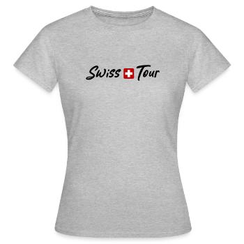 Vacances Swiss Tour Switzerland - T-shirt Femme - gris chiné - Devant - AI Model Female 172 dark (172cm)