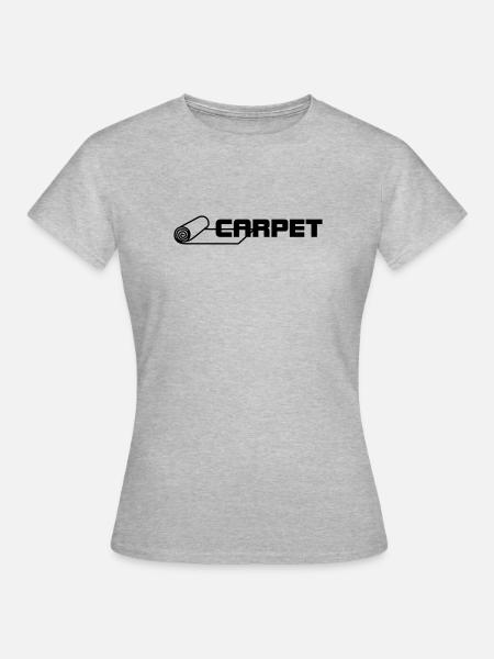Teppichrollen Logo - Frauen T-Shirt - Grau meliert